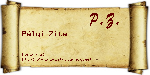 Pályi Zita névjegykártya